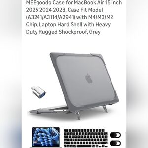 Grey Laptop Hard Shell for MacBook Air 15 inch